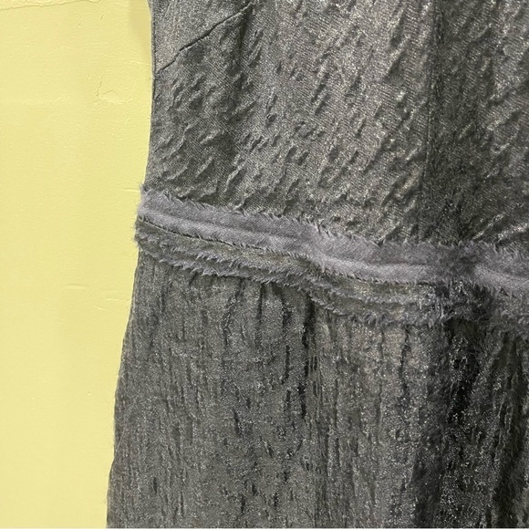 Theory Mildra Linden Fit & Flare Wool Blend Dress Navy Blue Textured Size 6 - Picture 8 of 13